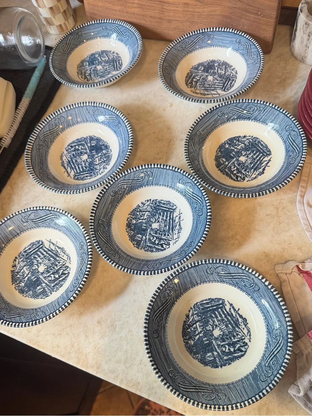 Vintage Royal China Currier and eves fruit bowls -7